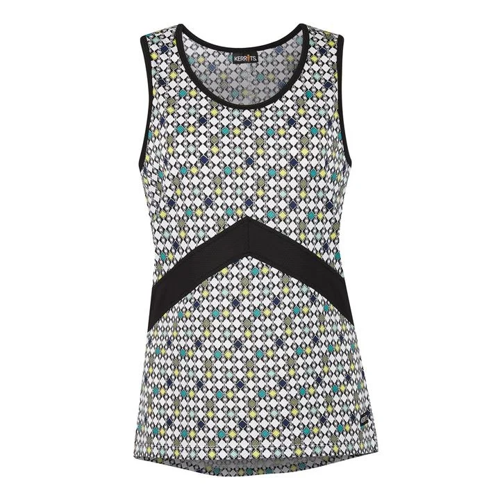 Kerrits Ladies Ice Fil Lite Tank Emerald Deco Bits / 2X-Large
