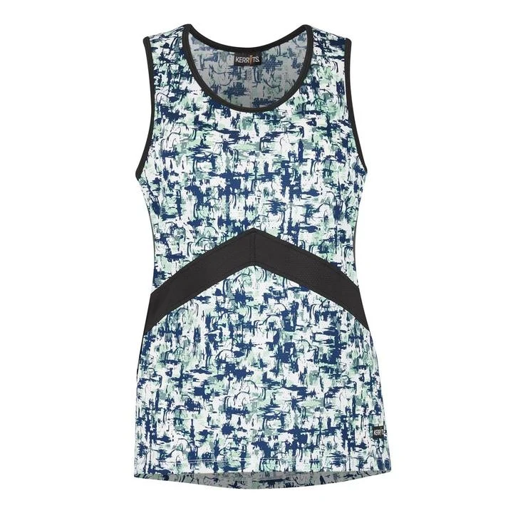 Kerrits Ladies Ice Fil Lite Tank Horse Mirage Sapphire / 1X-Large