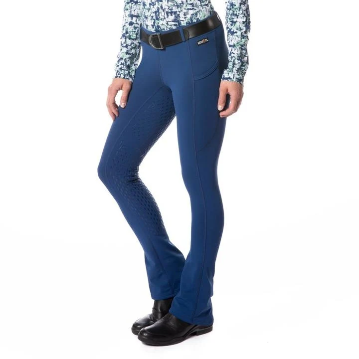 Kerrits Ladies Ice Fil Bootcut Tights Sapphire / Large Tall