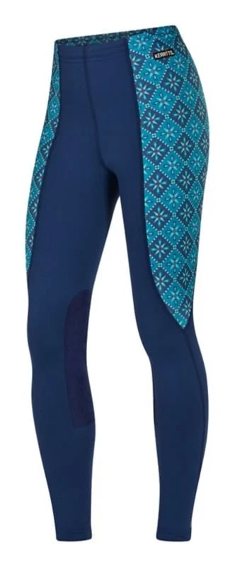 Kerrits Kids Knee Patch Tights Blue Shadow / X-Large