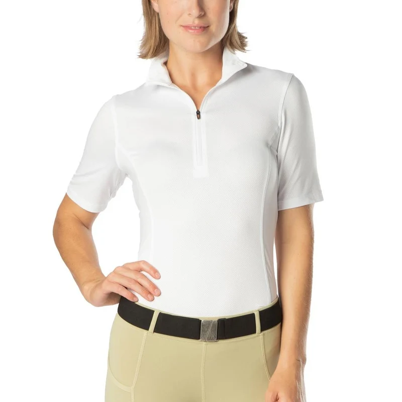 Kerrits Ladies Ice Fil Lite Short Sleeve Riding Shirt White / X-Small