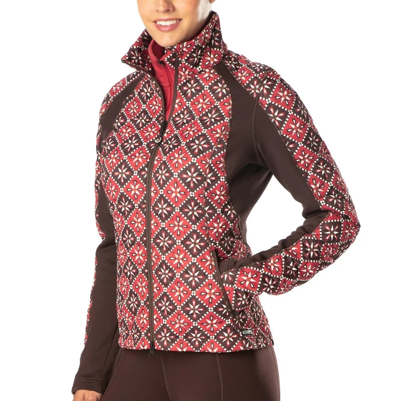 Kerrits Ladies Ride Lite Quilted Jacket Fig Horse / 2X-Large