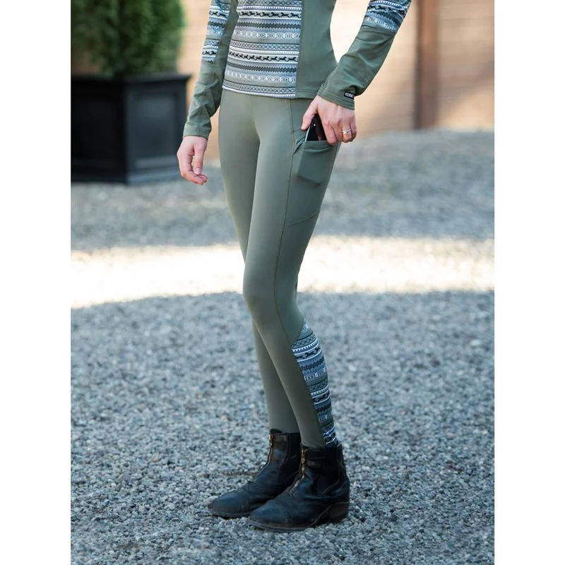 Kerrits Ladies Thermo Tech Full Leg Tights Cypress / 2X-Large