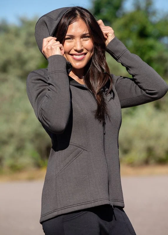 EQL by Kerrits Ladies Chill Out Stretch Jacket Flint Herringbone / X-Large
