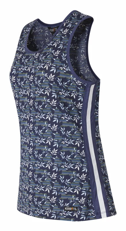 Kerrits Ladies Cool Ride Ice Fil Tank Top Indigo Striped Horse / 1X-Large
