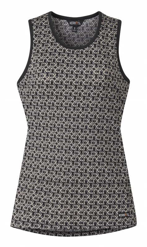 Kerrits Ladies Cool Ride Ice Fil Tank Top Black Hoof Links / Medium
