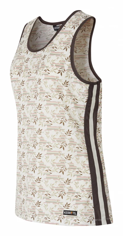 Kerrits Ladies Cool Ride Ice Fil Tank Top Vanilla Striped Horse / X-Small