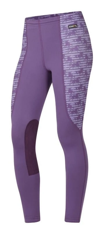 Kerrits Kids Knee Patch Tights Cassis Striped Horse / X-Small