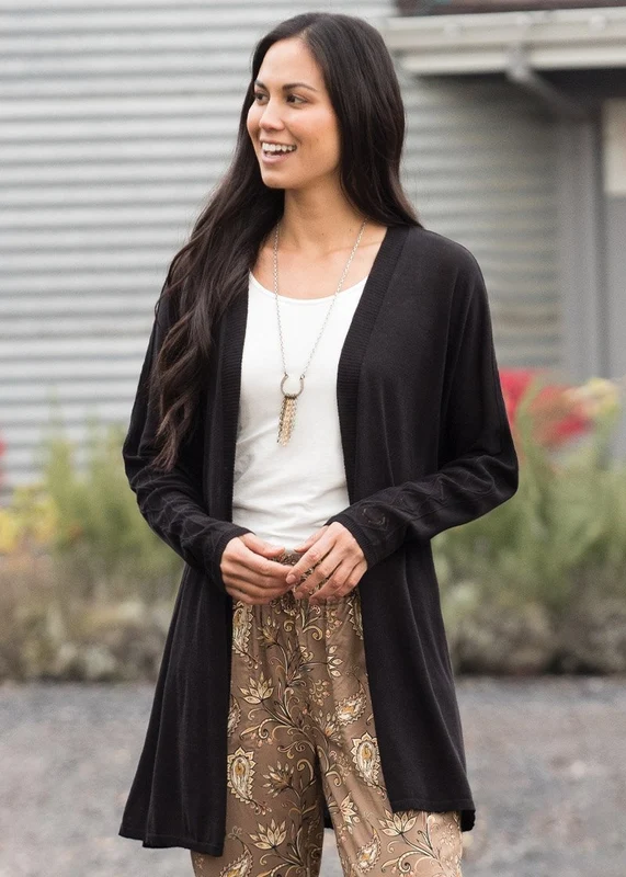 EQL by Kerrits Ladies Lucky Horseshoe Cardigan Black / 1X-Large/2X-Large