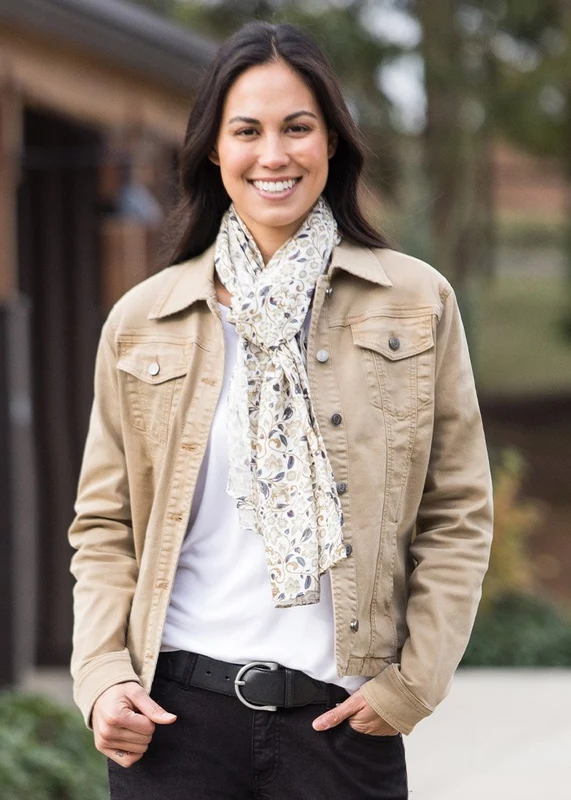 EQL by Kerrits Ladies Wrap It Up Scarf White Filigree Horse / 28-1/2" W x 72 L