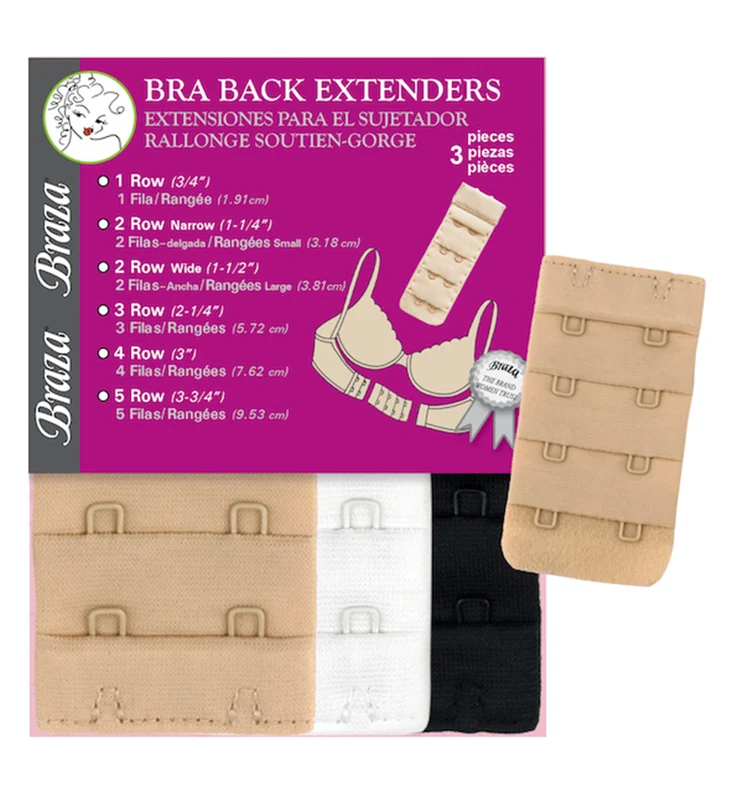 Braza Bra Back Extenders MULTI PACK (B5002) - Multi 2 Hook