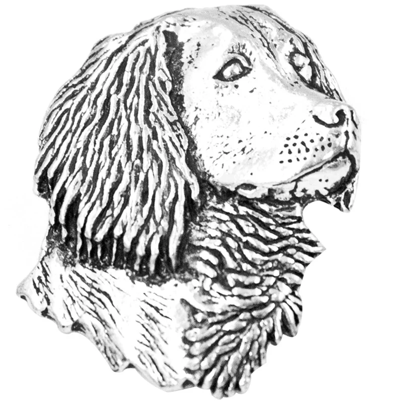 Bisley Pewter Pin Badge Spaniel 15
