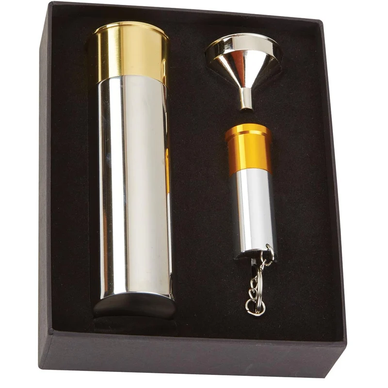 Bisley Cartridge Flask & Torch Gift Set