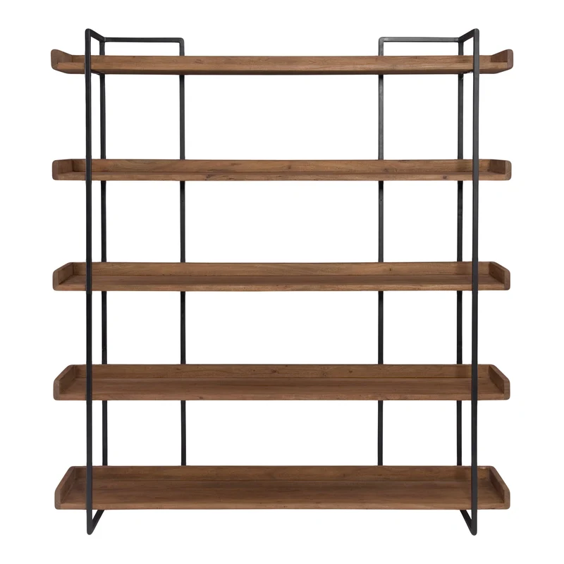 Moe's Home Collection - Vancouver Bookshelf Large - LX-1026-03 Brown / 19.29" X 19.68" X 37.2"