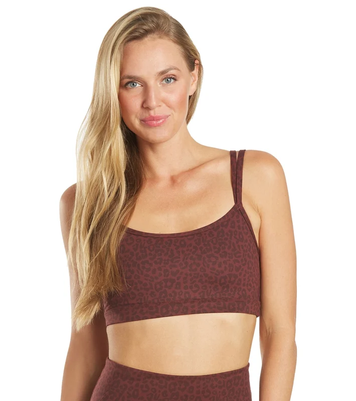 Everyday Yoga Wholesome Cheetah Sports Bra Burgundy Cheetah / X-Large