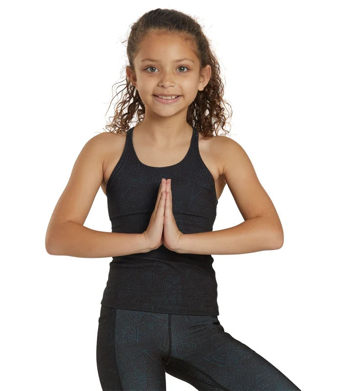 Everyday Yoga Girl Elevated Tribe Support Tank Black Tribal / Medium