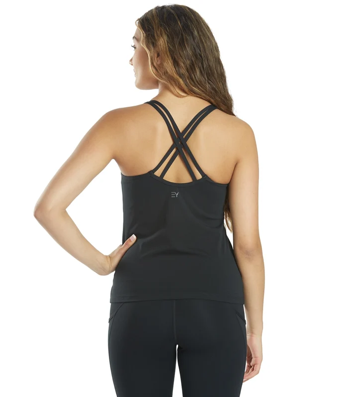Everyday Yoga Serenity Thin Strap Support Tank Black / Small