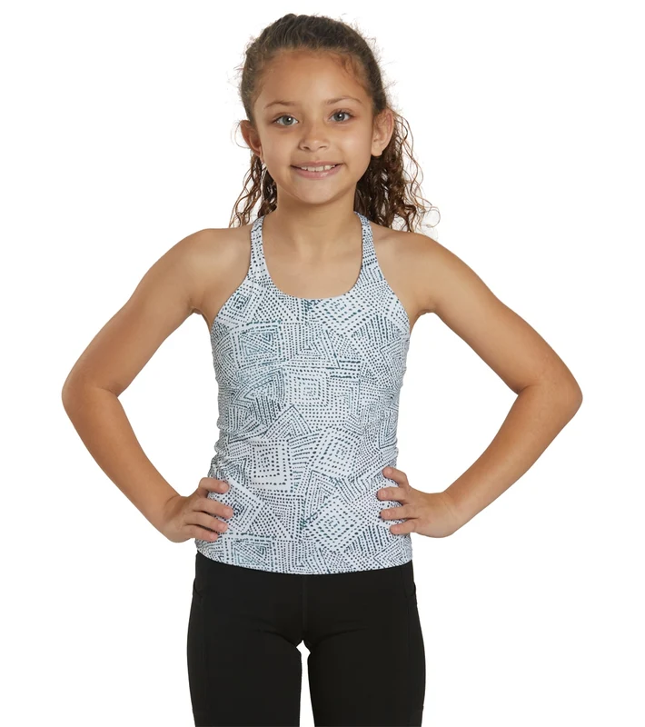 Everyday Yoga Girl Elevated Tribe Support Tank White Tribal / Large