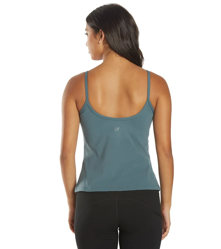 Everyday Yoga Divine Solid Scoop Back Support Tank Eucalyptus Grey / Medium