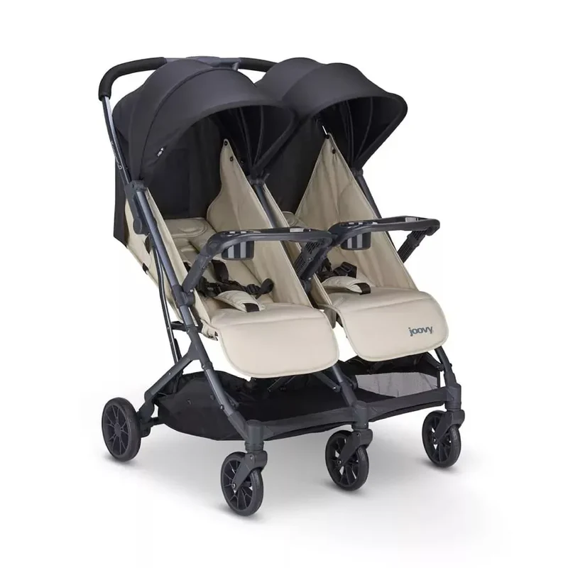 Joovy Kooper X2 Double Seater Full Size Stroller - Sand Open Box