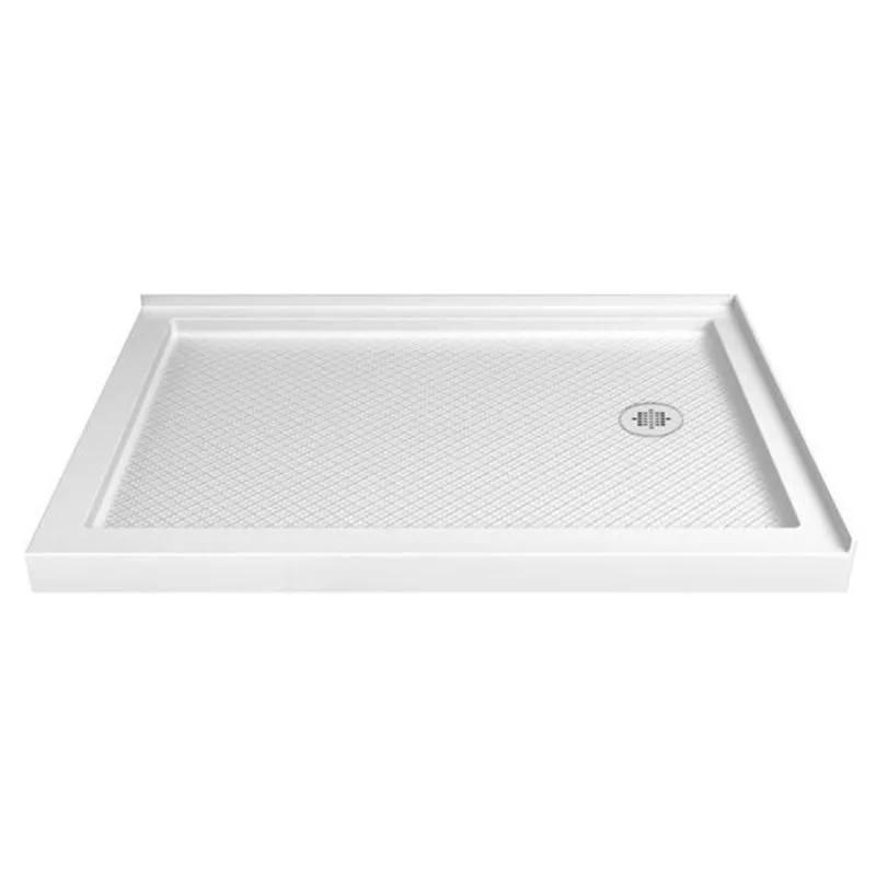SlimLine 36 x 60 x 2 3/4 Right Drain Double Threshold Shower Base in White