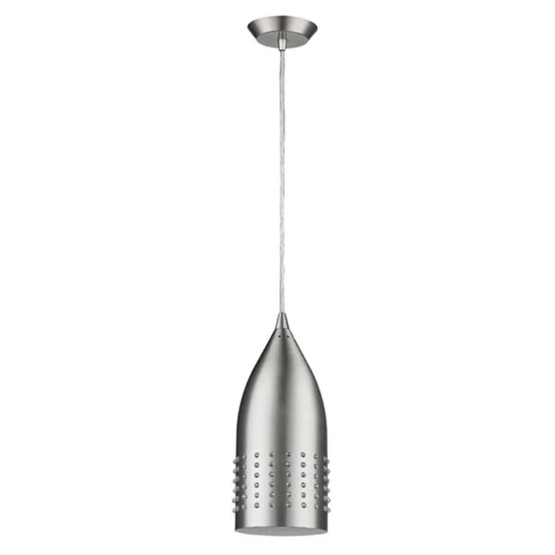 Acclaim Lighting Prism Modern 1-Light Steel Dome Pendant with White Interior Shade and Glass Studding