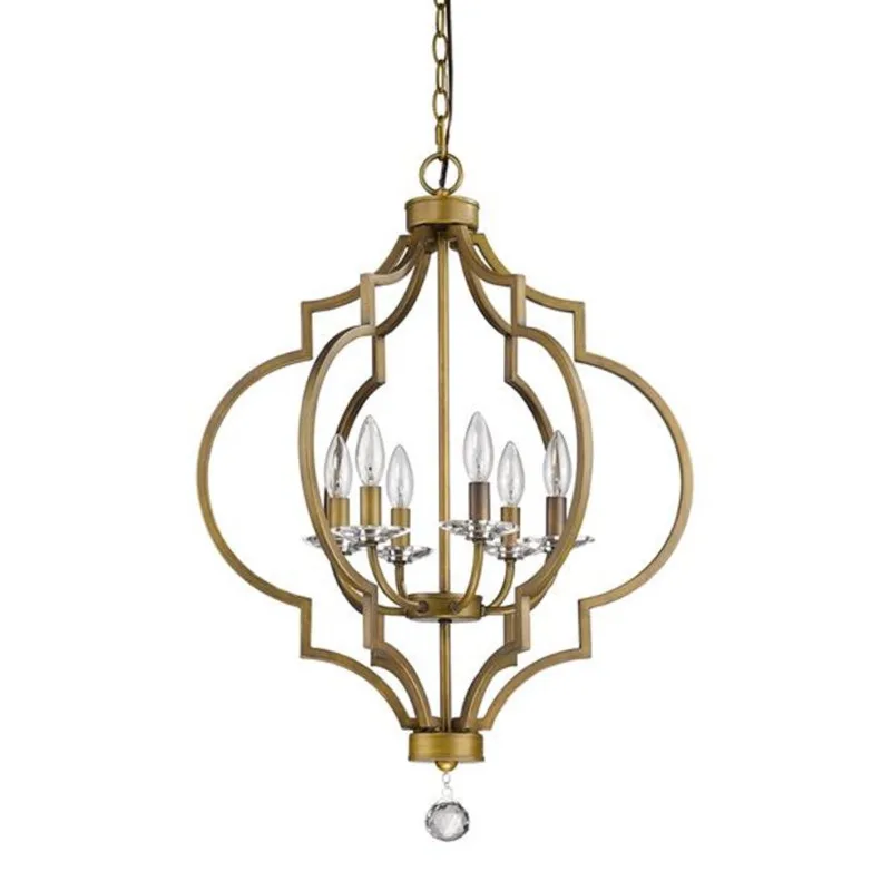 Acclaim Lighting Peyton 6-Light 30-in Brass Chandelier