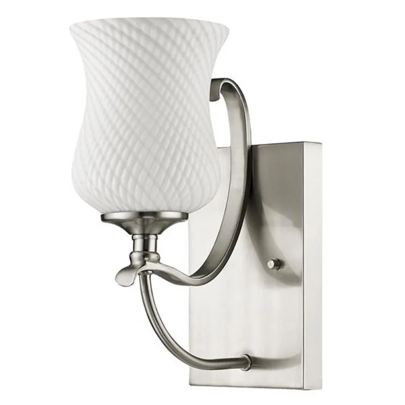 Acclaim Lighting Evelyn 11.5-in W 1-Light Nickel Wall Sconce