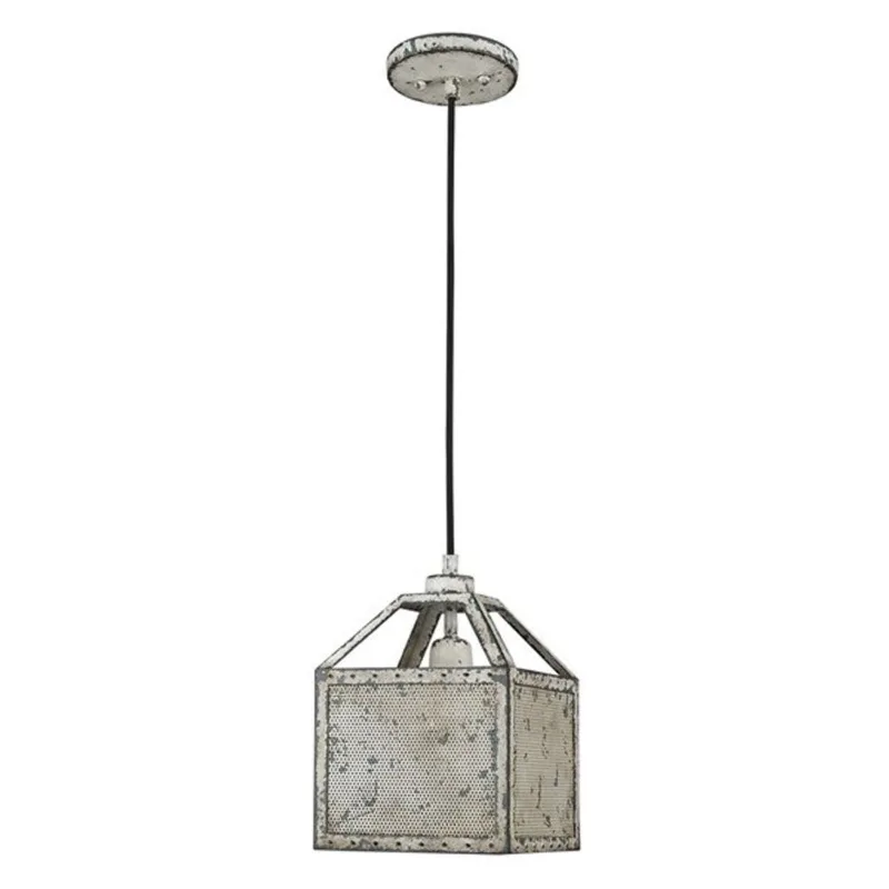 Acclaim Lighting Iris Modern 1-Light Aged Ivory Dome Pendant - 7-in x 8-in