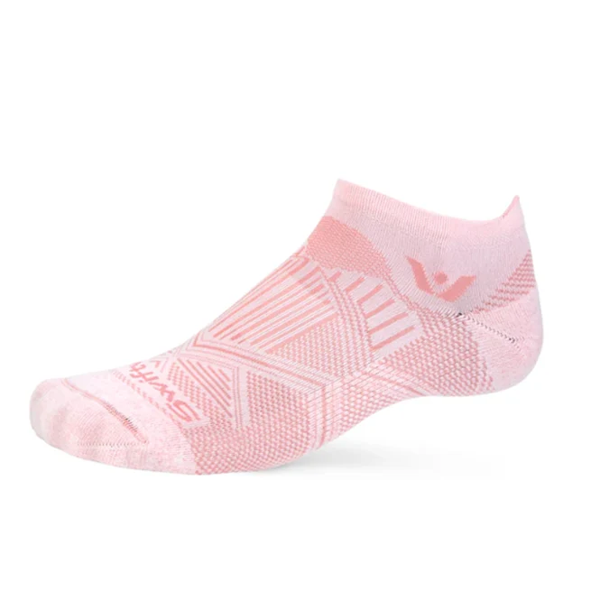Swiftwick Aspire No Show Running Sock GEO ROSE / MED