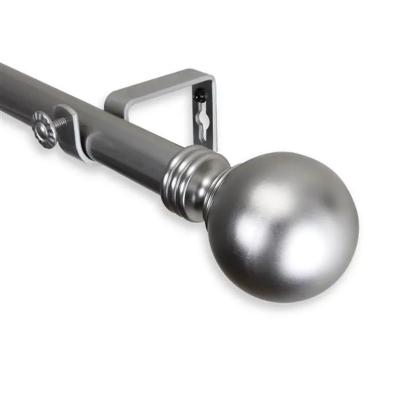 Rod Desyne Globe Curtain Rod - 28-48-in - 1-in - Nickel