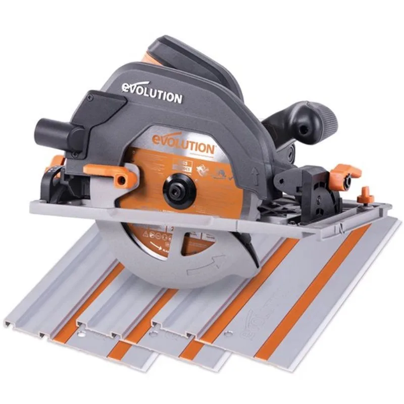 Evolution 7-1/4-in Circular Track Saw Kit with Multi-Material Cutting Blade