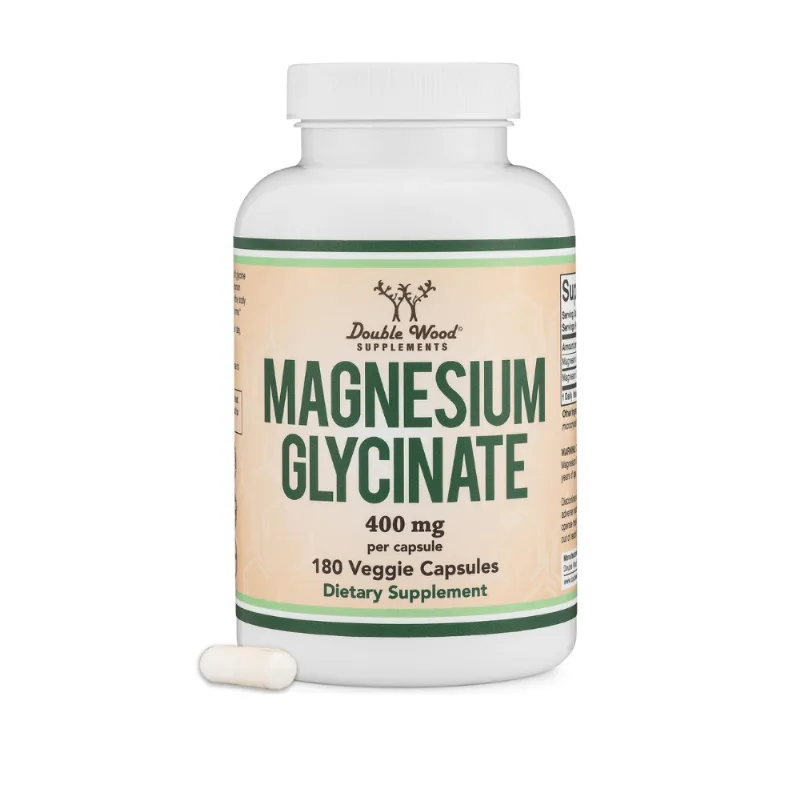 Glicinato de magnesio 400 mg 180 cápsulas Soporte para Sueño reparador Vegano.