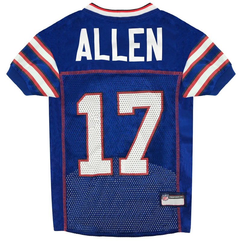 Pets First NFL Dogs & Cats Buffalo Bills Josh Allen #17 Jersey Large