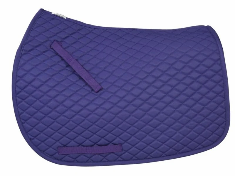 Tuffrider Basic Pony Saddle PadBk/Wh Deep Wisteria