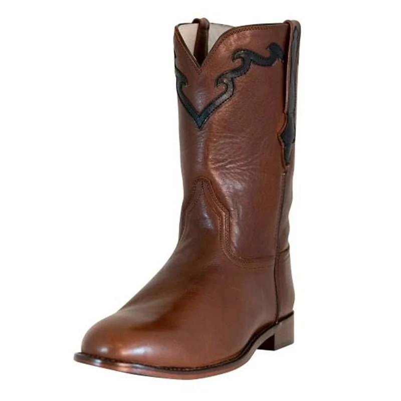 TuffRider Mens El Paso Round Toe Boots Tan Cow Cyprus Leather / 11