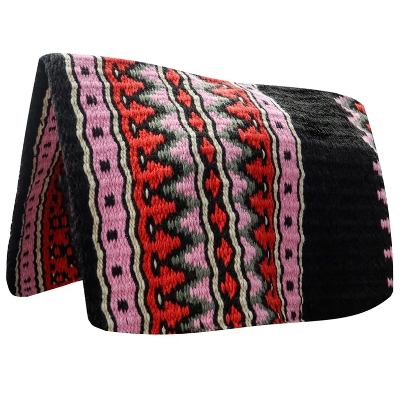 TuffRider Pendleton Western Show Blanket Black/Red/Pink / 34 x 40