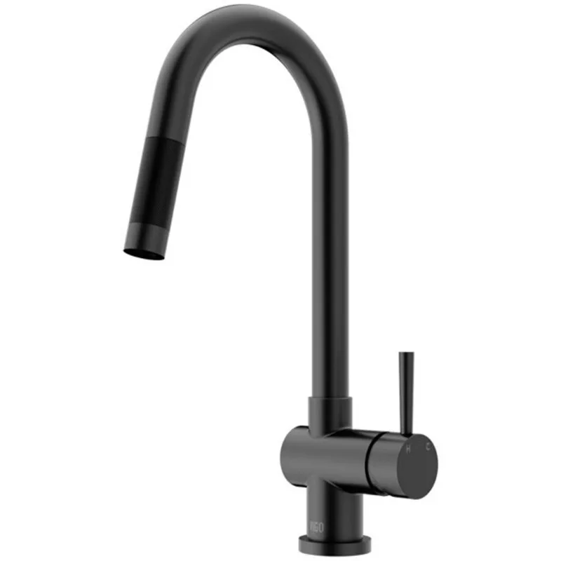 VIGO Gramercy 17-in H Single Handle Pull-Down Spout Kitchen Faucet - Matte Black