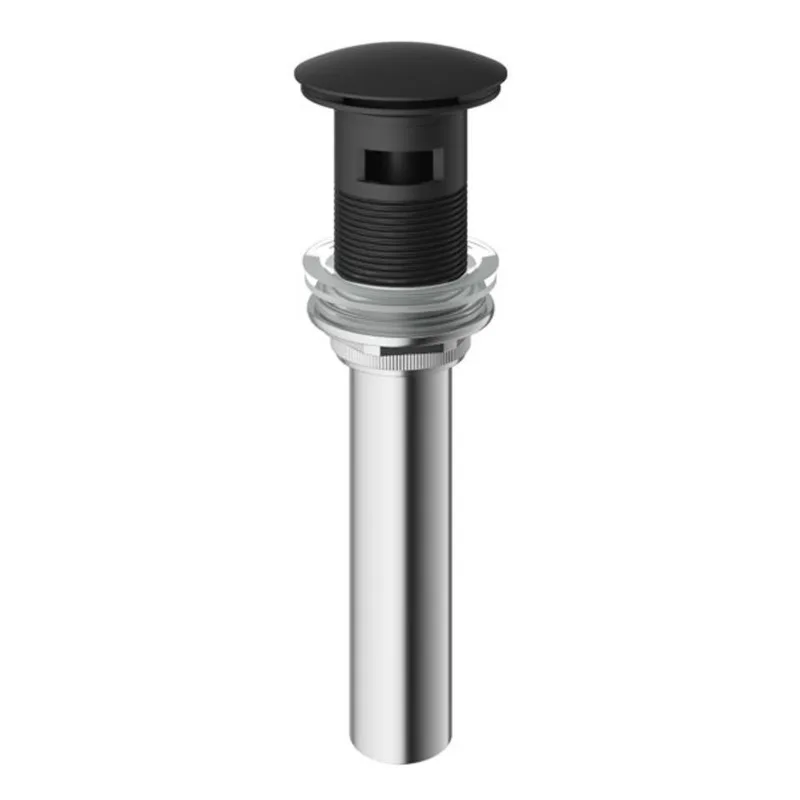 VIGO 1.75" W Bathroom Sink Pop-Up Drain with Overflow in Matte Black