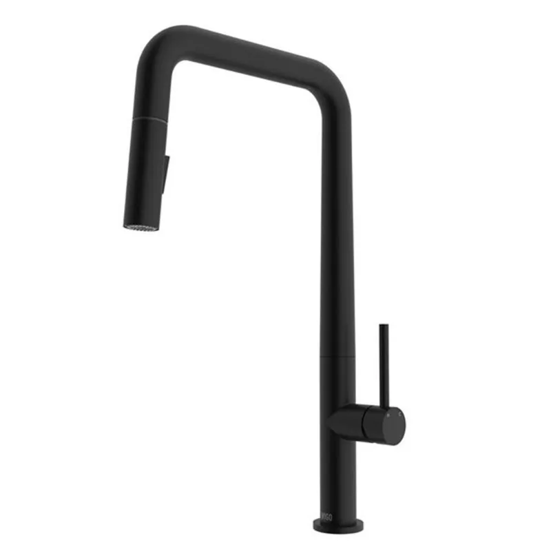 VIGO Parsons 18-in H Single Handle Pull-Down Sprayer Kitchen Faucet - Matte Black