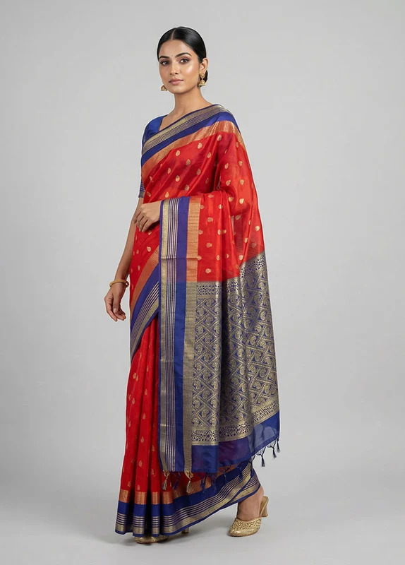 Grey Kanjivaram Silk Saree With Blouse Piece One Size