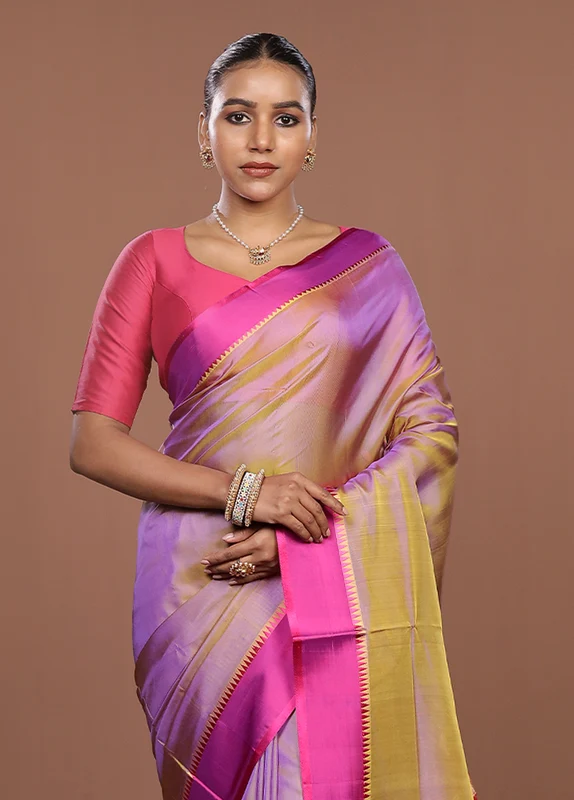 Cream Pure Cotton Saree With Blouse Piece One Size