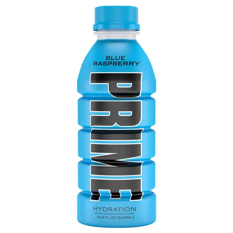 Beverage Prime Hydration Blue Raspberry 500ml, Pacote Com 12