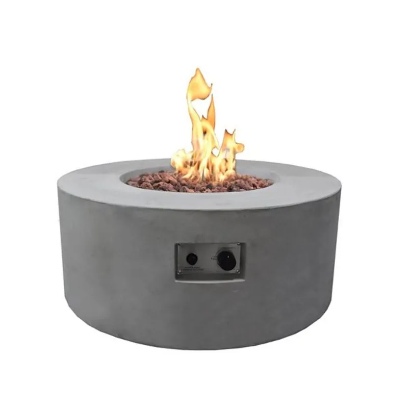 Modeno Tramore 34-in W 50,000 BTU Grey Liquid Propane Concrete Fire Table