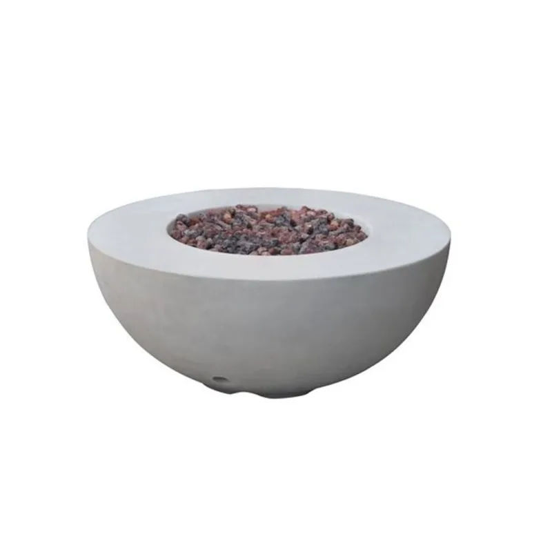 Modeno Roca 34-in W 50,000 BTU Grey Natural Gas Concrete Fire Table