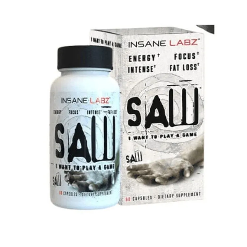Saw High Stim Fat Burner (60 Capsules - Insane Labz