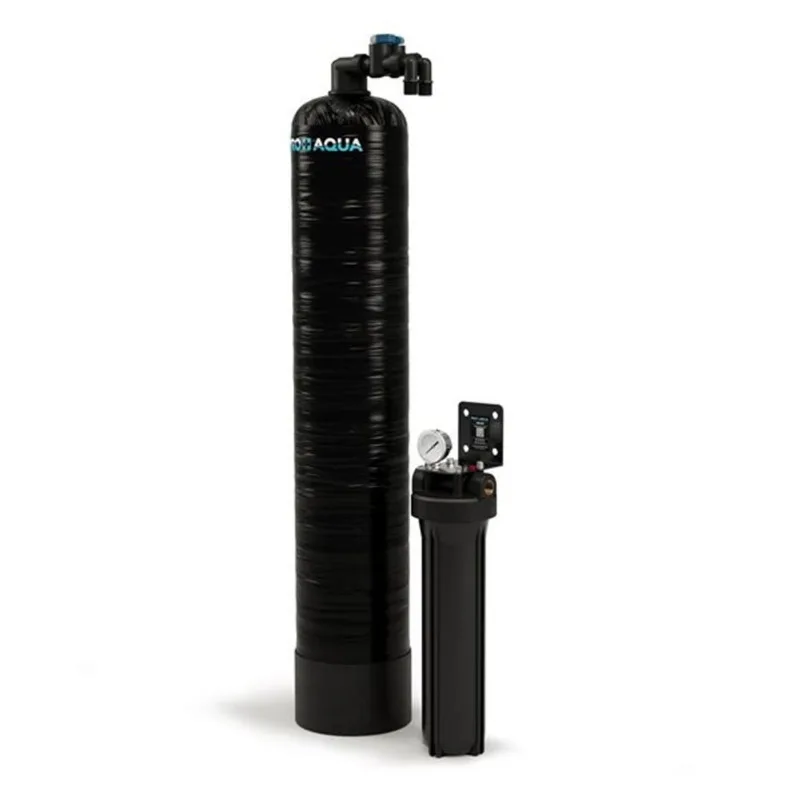 PRO+AQUA PRO-SOFT Whole House Salt-Free Water Softener Conditioner with Single Stage Carbon Filtration System - High Flow 15 GPM