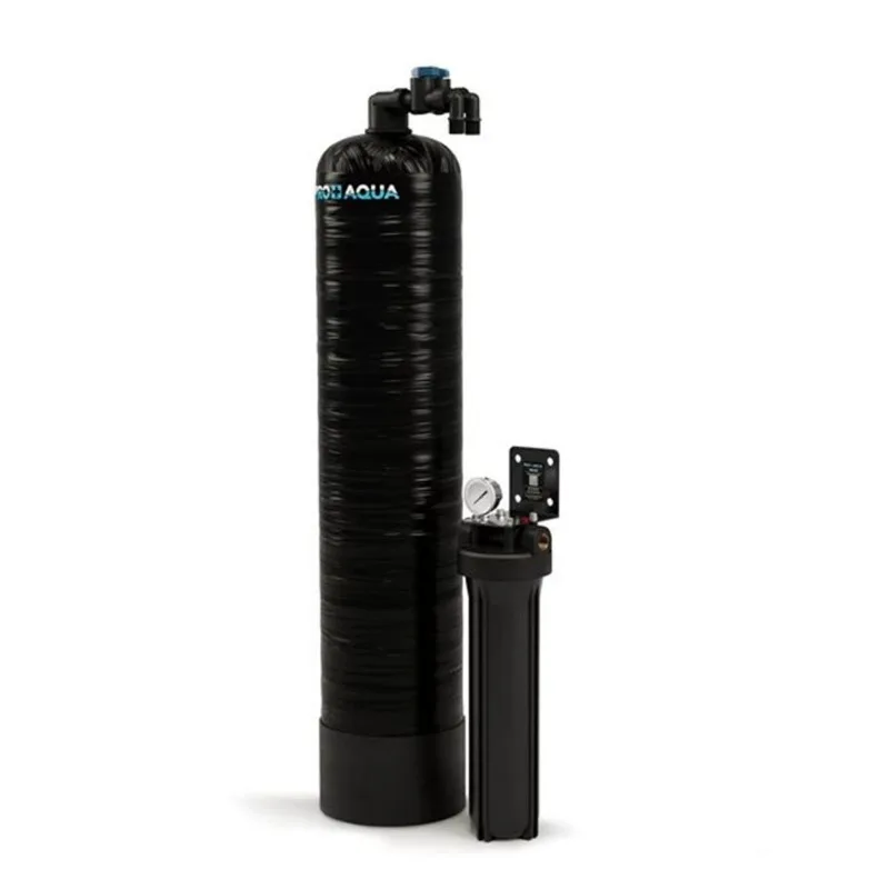 PRO+AQUA PRO-SOFT Whole House Salt-Free Water Softener Conditioner with Single Stage Carbon Filtration System - High Flow 20 GPM