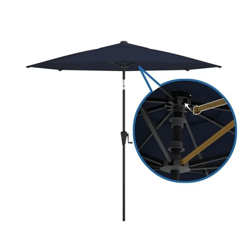 Above OneClick 2 9-ft W Blue Octagon Market Patio Umbrella
