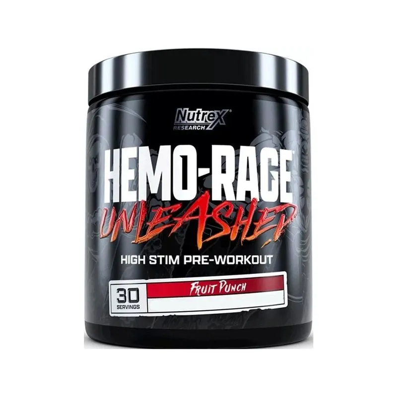 Pré Treino Hemo Rage Unleashed Sabor Fruit Punch 180g Nutrex